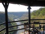 View of the gorges from the restaurant at Gorges Lodge View of the gorges from the restaurant at Gorges Lodge - out of town Victoria Falls Accommodation