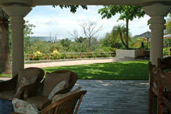 Ilala Lodge view of the spray of The Falls