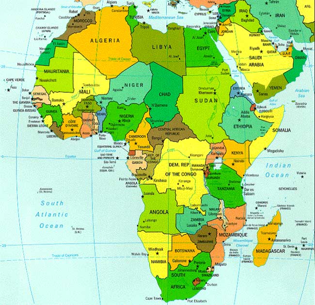 "Map of Africa"
