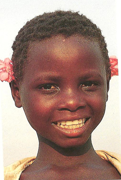 Smiling youg girl in Zimbabwe