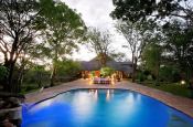 The pool The pool at Masuwe Lodge in Victoria Falls, Zimbabwe