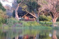 Chundu Island on the Zambezi River Victoria Falls riverside accommodation at Chundu Island