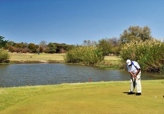9 hole golf course at Cresta Mowana Lodge, Chobe Riverfront, Botswana