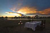 Bush dinner at Bomani Tented Lodge - Hwange