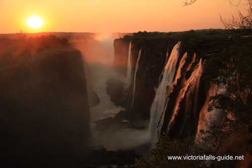 Sunset at Victoria Falls