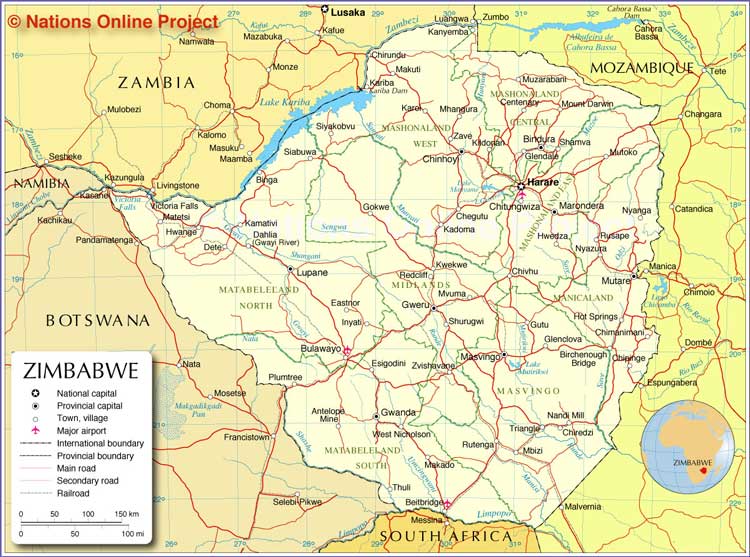 Zimbabwe Map