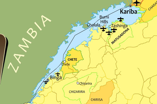 Map of Lake Kariba