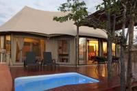 Plunge pool on a private deck at Elephant Camp Plunge pool on a private deck at Elephant Camp - luxury Victoria Falls accommodation
