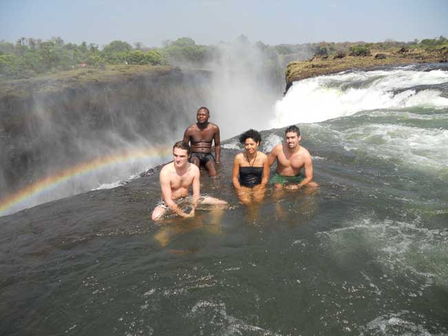 Swim at the edge of the Falls