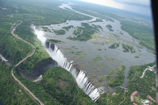 Aerial View of Victoria Falls