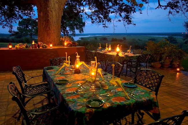 Al fresco dining at Imbabala Safari Lodge Al fresco dining at Imbabala Safari Lodge in Victoria Falls