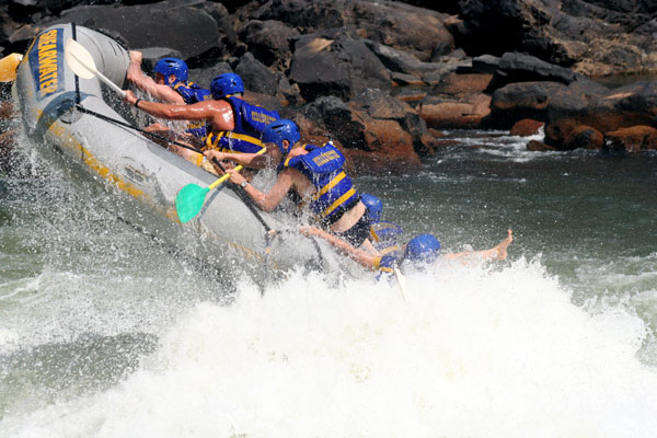Rafting the Zambezi River in Victoria Falls