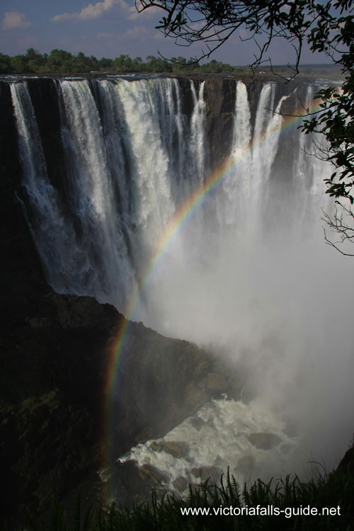 Victoria Falls Main Falls with rainbow