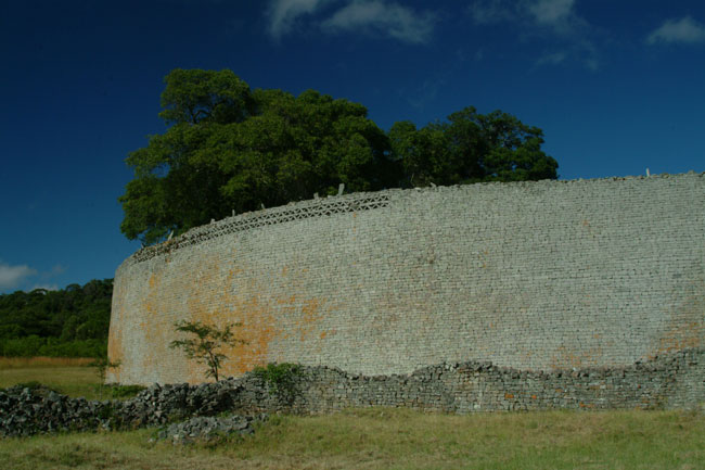 The impressive walls of the Great enclosure 11m high and 5m thick at the base
