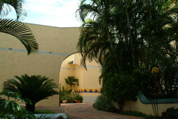 The entrance into the guesthouse