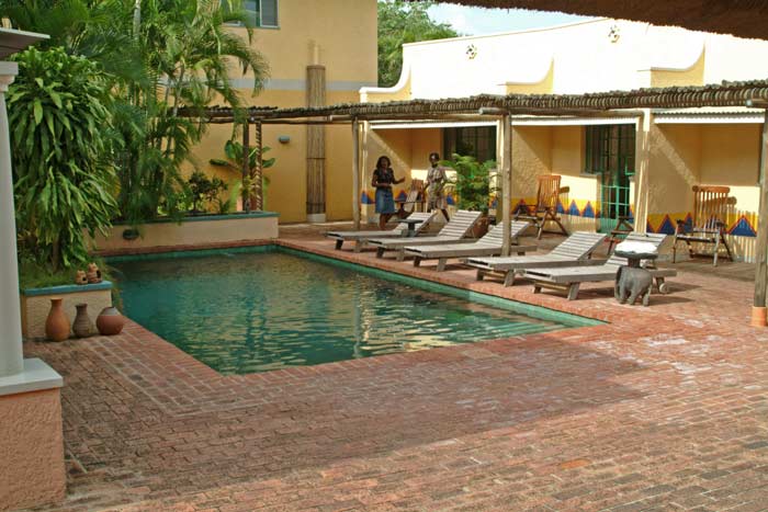 The spaarkling swimming pool