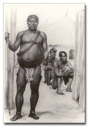 A depiction of King Lobengula of the Matebele