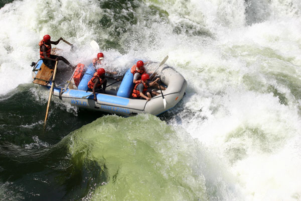 Rafting on the Zambezi River