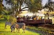 Royal Livingstone Hotel deck The deck by the Zambezi River at Royal Livingstone Hotel