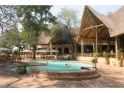 Poolside of the Chobe Safari Lodge Poolside of the Chobe Safari Lodge - Botswana