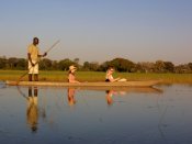 Makoro boat trip in the delta Signature makoro canoe trips in the Okavango Delta with Pom Pom Camp