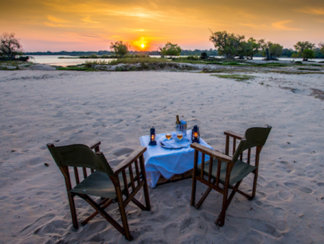 Chundu Island on the Zambezi River Victoria Falls riverside accommodation at Chundu Island