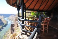 View of the gorges from the restaurant at Gorges Lodge View of the gorges from the restaurant at Gorges Lodge - out of town Victoria Falls Accommodation