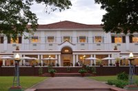 The classic front view of The Victoria Falls Hotel - Victoria Falls accommodation The classic front view of The Victoria Falls Hotel - Victoria Falls accommodation