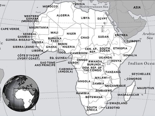 map of africa