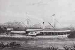 The 'Ma Robert' steam boat on which David Livingstone attempted an upstream trip of the Zambezi River