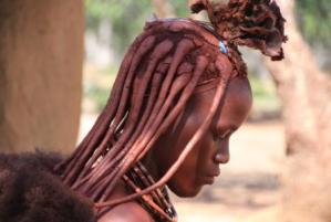 African culture: Himba girl from Namibia
