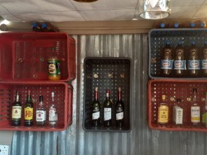 The bar at Dusty Road township experience in Victoria Falls, ZImbabwe