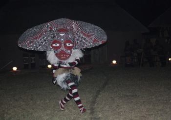 A Chipala dancer in Victoria Falls, Zimbabwe