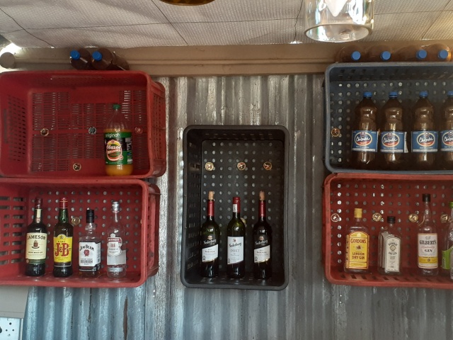 The bar at Dusty Road township experience in Victoria Falls, ZImbabwe