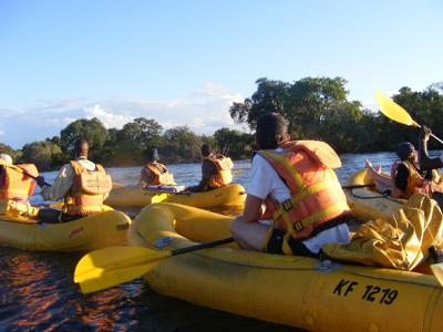 Canoeing on the Zambezi