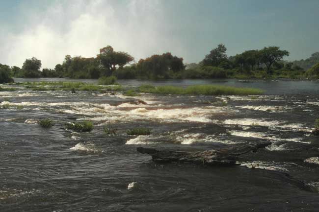 The Zambezi River above the Victoria Falls
