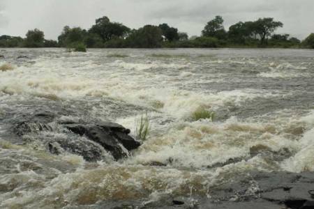 The Zambezi River above the Victoria Falls