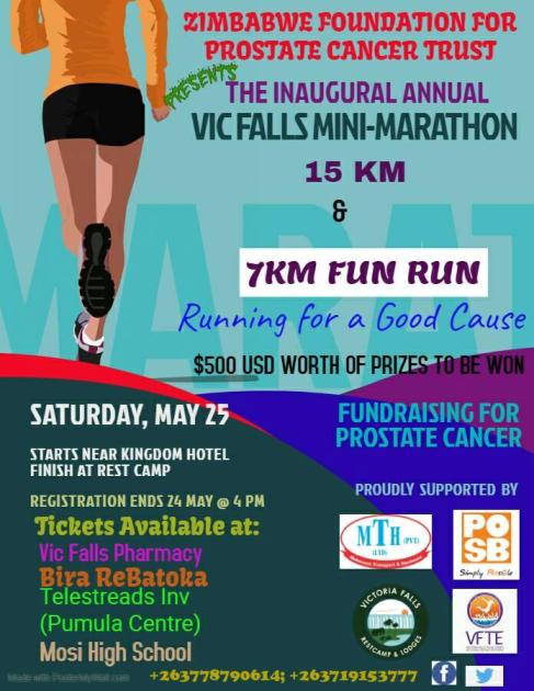 The inaugural Vic Falls Mini-Marathon for a good cause, in Victoria Falls Zimbabwe
