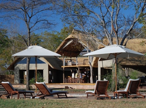 In front of the main lodge at Elephants Eye Camp - Hwange accommodation