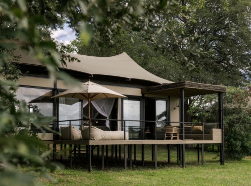 Top of the main lodge of Zambezi Sands - luxury Victoria Falls accommodation