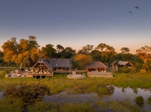Sable Alley aerieal shot in Khwai Private Reserve in Botswana