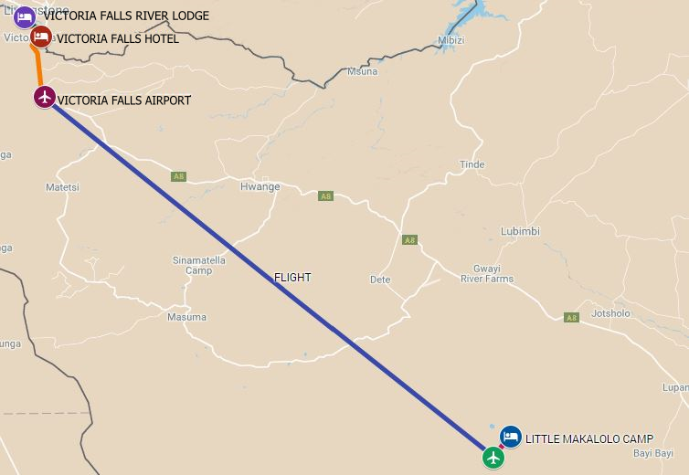 Zambezi River front, Victoria Falls, Hwange National Park in a fantastic 7 night safari.