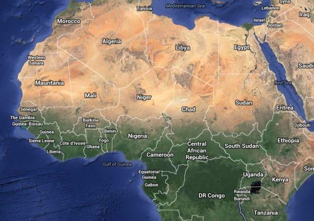 The extent of the Sahara Desert across Africa