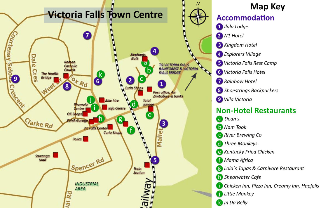 Map Victoria Falls