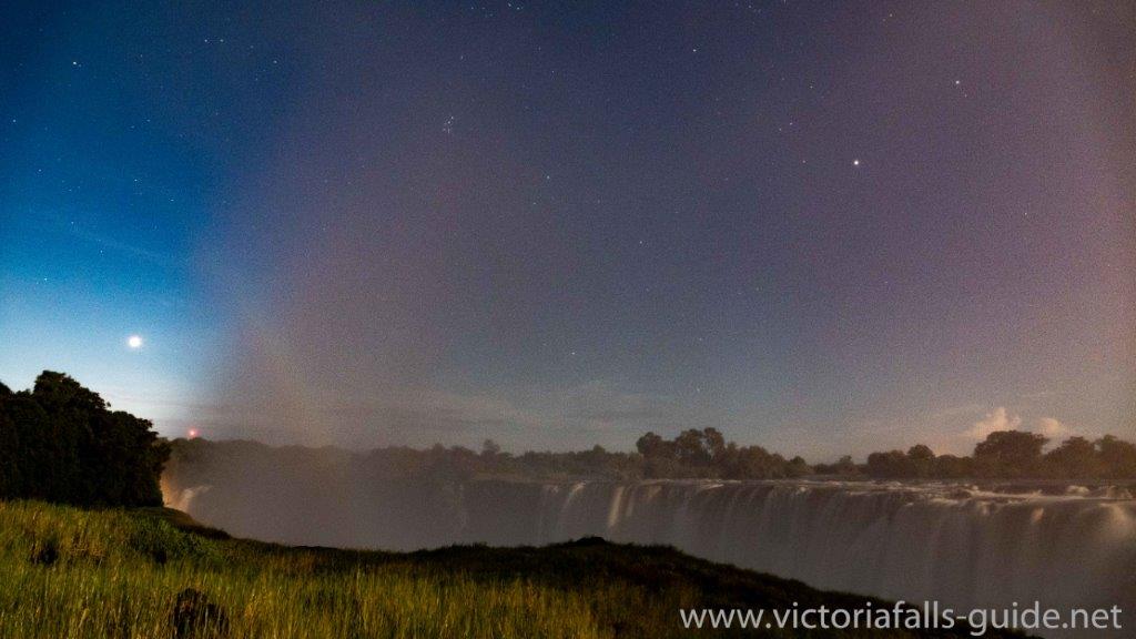 Lunar Rainbow in Victoria Falls Witness a Moonbow!