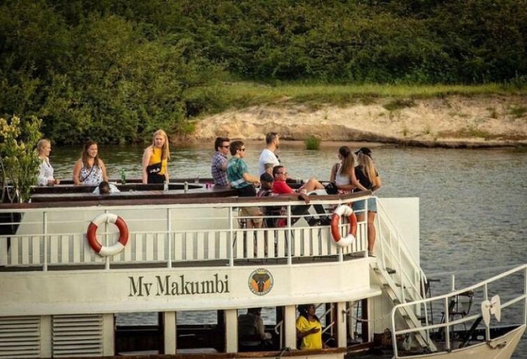 Fun on the Zambezi River on a cruise near Victoria Falls