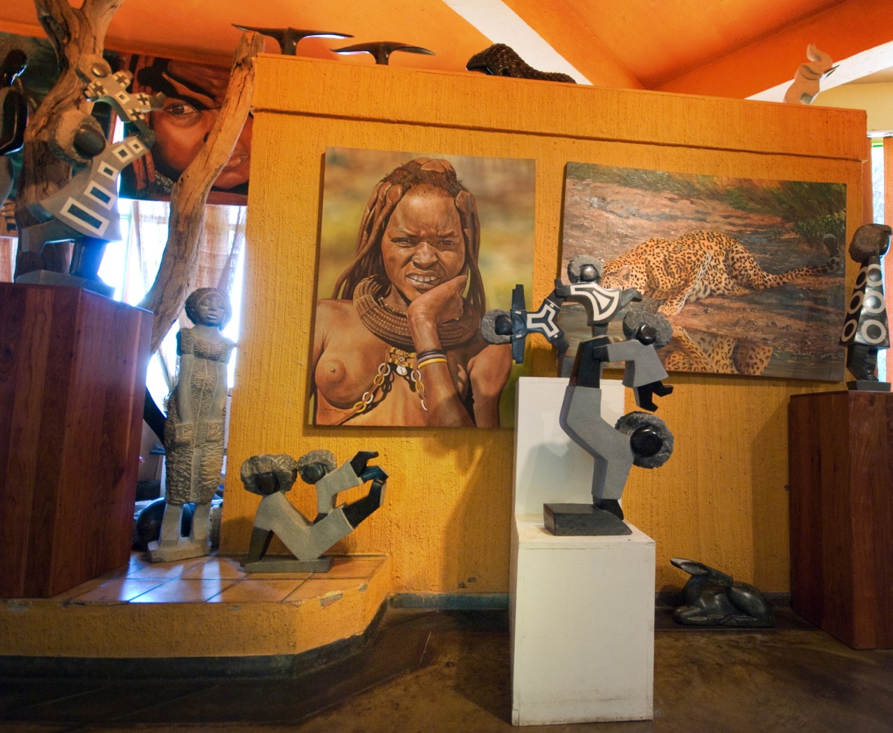 The art gallery at Elephant's Walk Mall, Victoria Falls