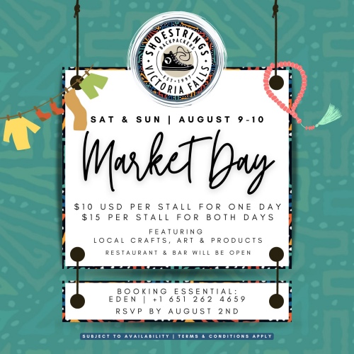 Shostrings Backapackers Easter Market weekend in Victoria Falls, Zimbabwe