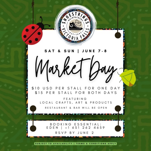 Shostrings Backapackers Easter Market weekend in Victoria Falls, Zimbabwe