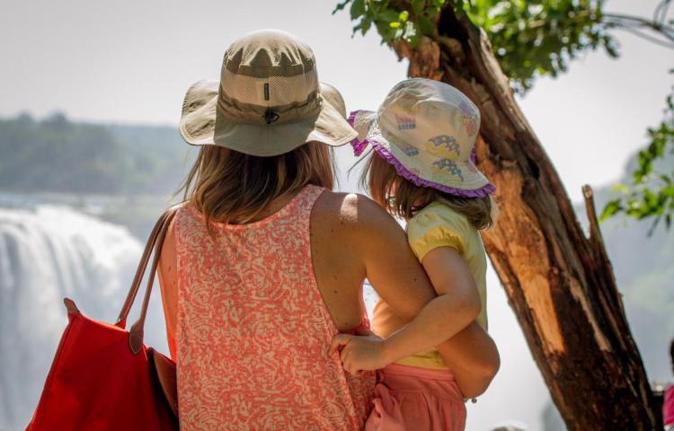 Family adventure at the Victoria Falls, Zimbabwe